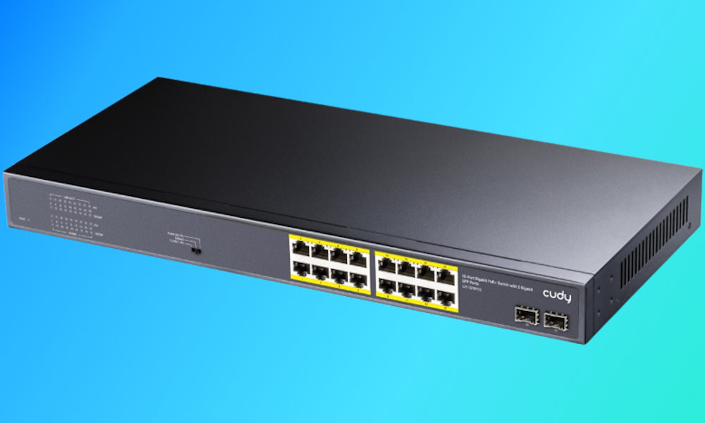 Switch CUDY GS1020PS2 porty uplink SFP+
