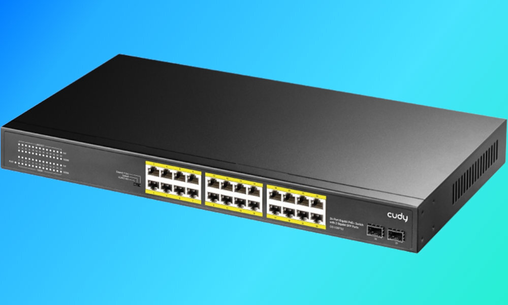 Switch CUDY GS1028PS2 porty uplink SFP+