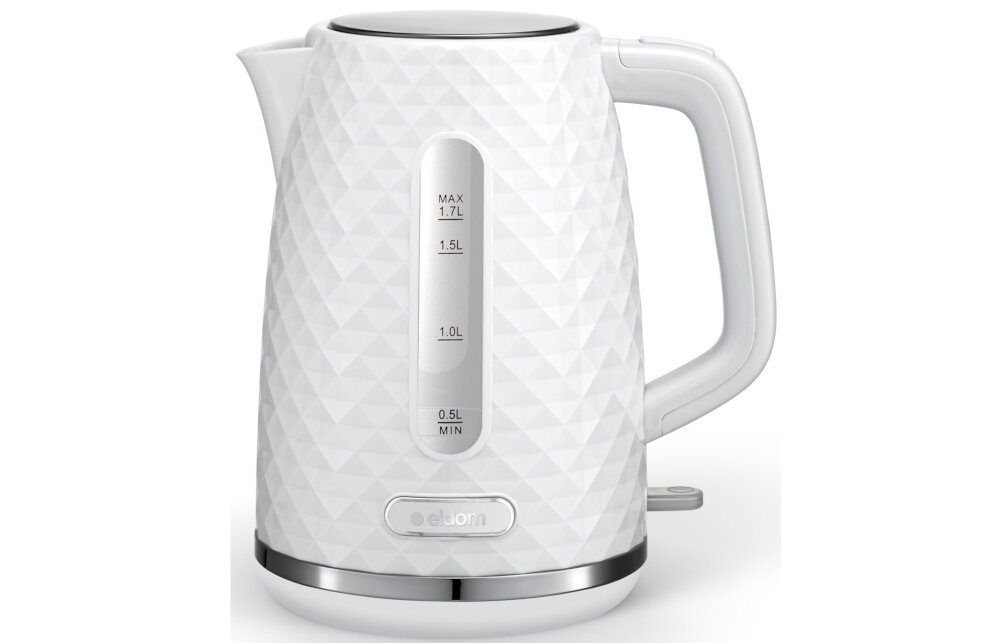 Czajnik ELDOM C280B Elli Bialy potrojny system bezpieczenstwa lampka kontrolna funkcja automatycznego wylaczenia