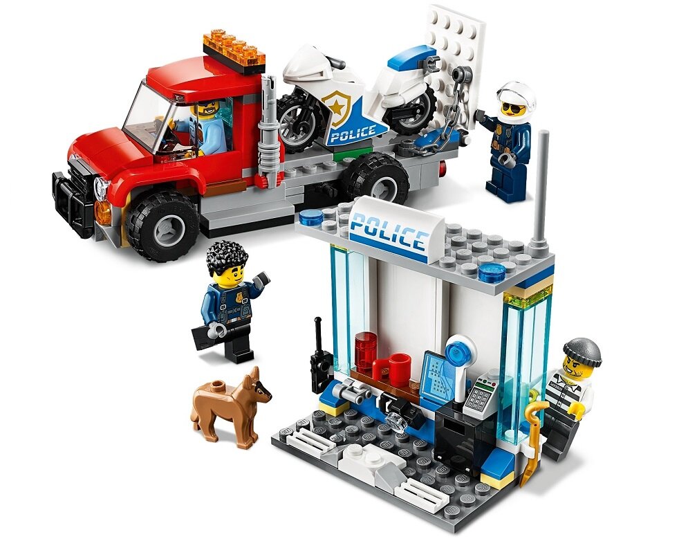LEGO City Policyjny zestaw klocków 60270 dziecko kreatywność zabawa nauka rozwój klocki figurki minifigurki jakość tradycja konstrukcja nauka wyobraźnia role jakość bezpieczeństwo wyobraźnia budowanie pasja hobby funkcje instrukcja aplikacja LEGO Builder