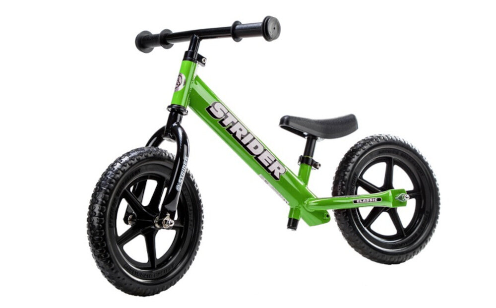 Rowerek biegowy STRIDER Classic 12 ST-M4GN Zielony konstrukcja ramy z wysokiej jakości stali lekka waga 3 kg lekki wytrzymały wolność moc odpowiedzialność związana z jazdą