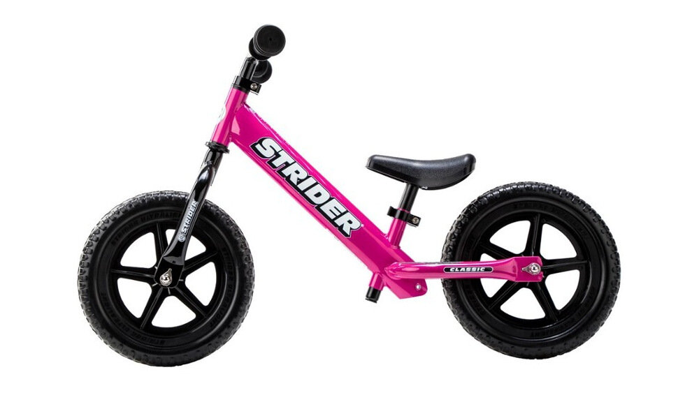 Rowerek biegowy STRIDER Classic 12 ST-M4PK Różowy konstrukcja ramy z wysokiej jakości stali lekka waga 3 kg lekki wytrzymały wolność moc odpowiedzialność związana z jazdą