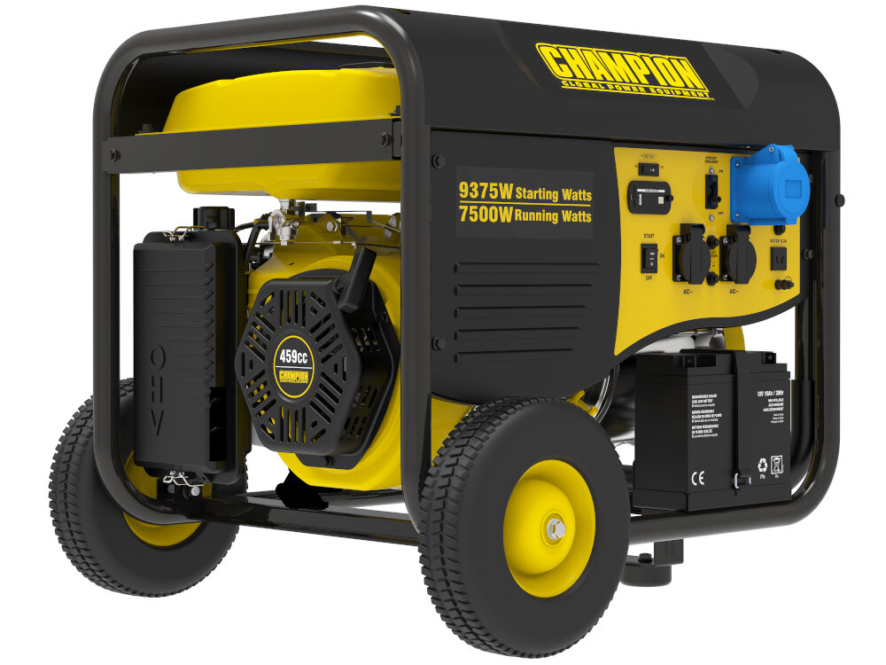 Agregat prądotwórczy CHAMPION CPG9000E2-EU wysoka jakosc wykonania zaawansowane funkcje automatyczne wylaczanie orzy niskim poziomie oleju 25-litrowy zbiornik paliwa