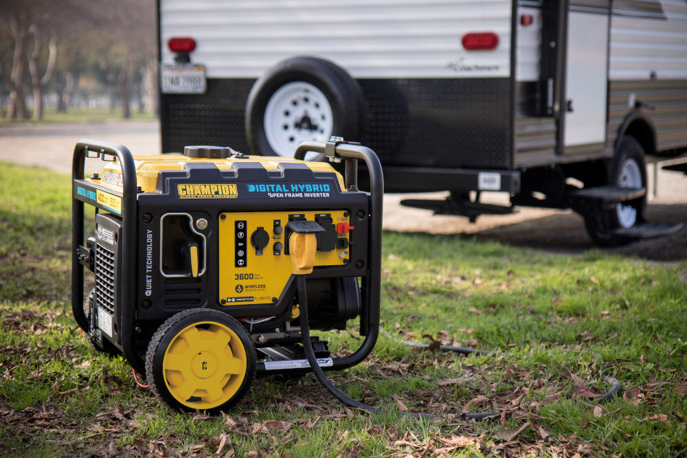 Agregat prądotwórczy CHAMPION CPG4000DHY-EU silnik pojemnosc 224 cm3 benzynowy  zasilanie urzadzen elektronicznych i elektrycznych