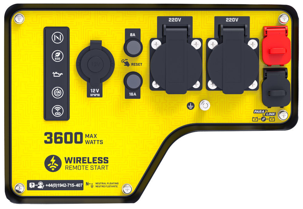 Agregat prądotwórczy CHAMPION CPG4000DHY-EU gniazda zasilania dla standardowych wtyczek gniazdo 12V zlacze samochodowe typu zapalniczka