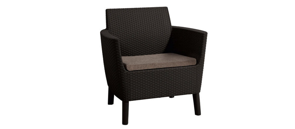 Zestaw mebli ogrodowych KETER Salemo 253201 Brązowy gwarancja idealnego relaksu fotel wymiary 79x67x76 cm maksymalne obciążenie do 110 kg