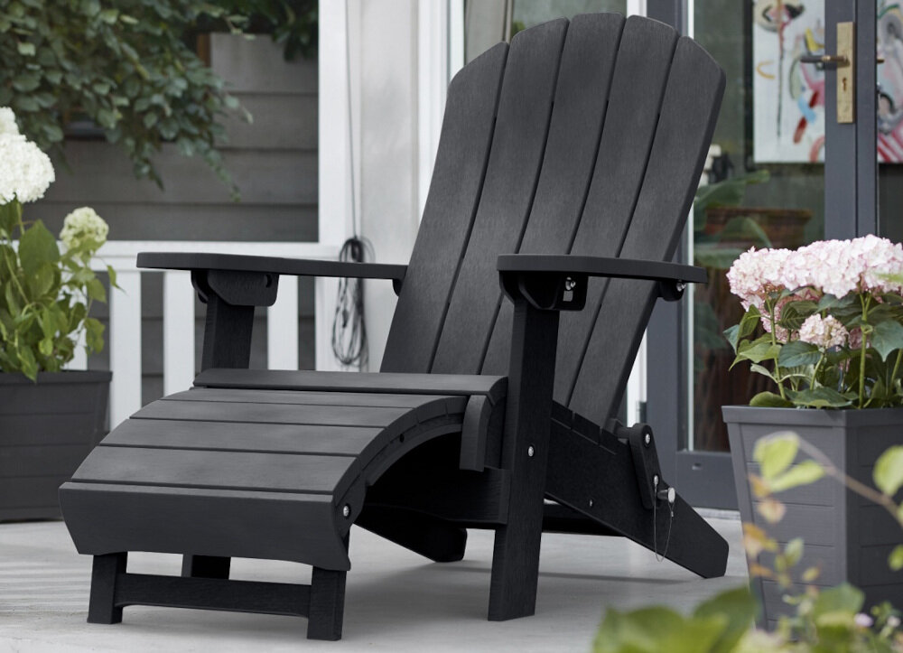 Fotel KETER Troy Adirondack 17211771 uwalnia od stresu i napięcia ergonomiczne wysokie oparcie szerokie podłokietniki