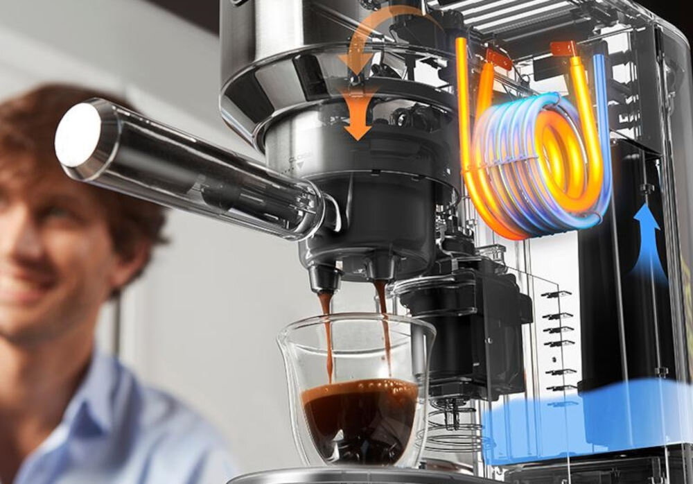 Ekspres DELONGHI Dedica Metallics EC785.AZ Niebieski komfort uzytkowanie wygoda funkcja automatycznego wylaczania