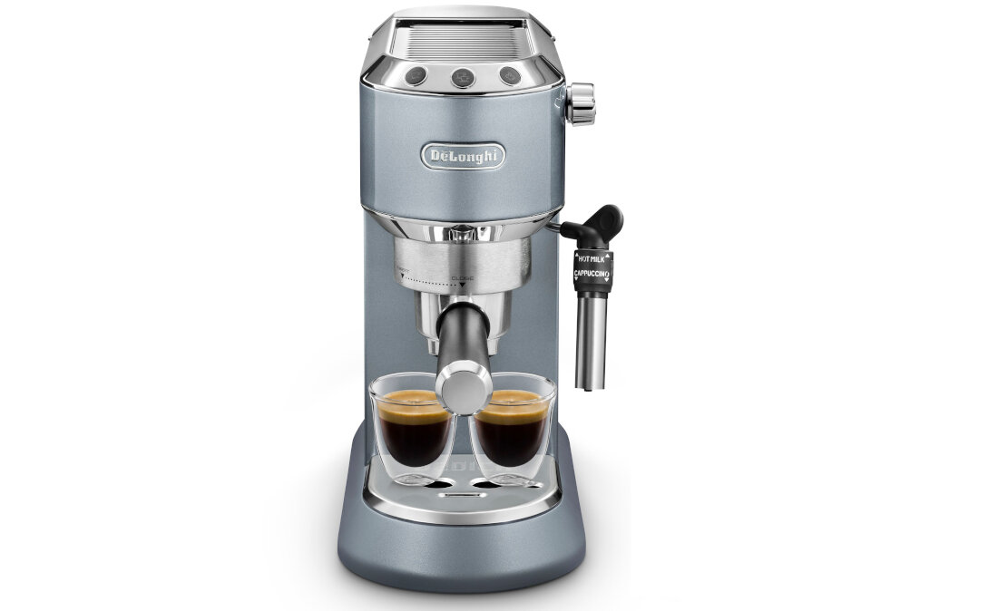 Ekspres DELONGHI Dedica Metallics EC785.AZ Niebieski lider najlepszy ekspert niezawodony kawa