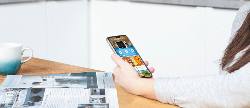 KUCHNIA MIKROFALOWA CANDY CMWA20SDLW Przepisy w aplikacji hOn smartfon przepisy