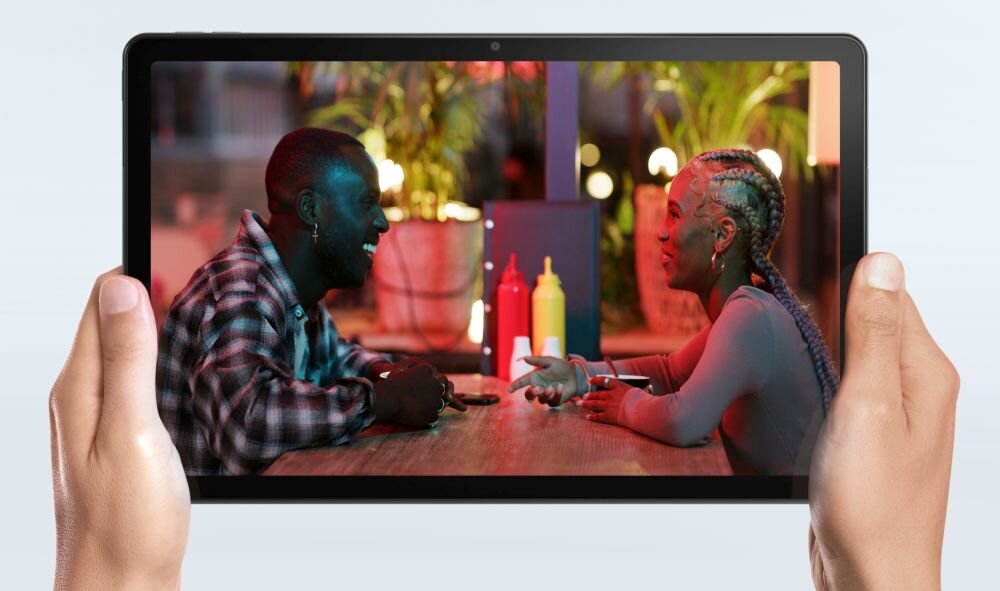 Tablet LENOVO Tab M10 Plus   ekran bateria aparat procesor ram pamięć pojemność rozdzielczość zdjęcia filmy opis dane cechy blokady system łączność wifi bluetooth obudowa szkło odporność porty muzyka transfer sieć przekątna matryca waga czujniki