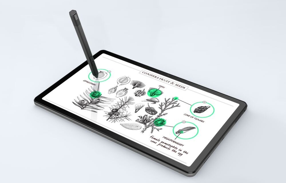 Tablet LENOVO Tab M10 Plus   ekran bateria aparat procesor ram pamięć pojemność rozdzielczość zdjęcia filmy opis dane cechy blokady system łączność wifi bluetooth obudowa szkło odporność porty muzyka transfer sieć przekątna matryca waga czujniki