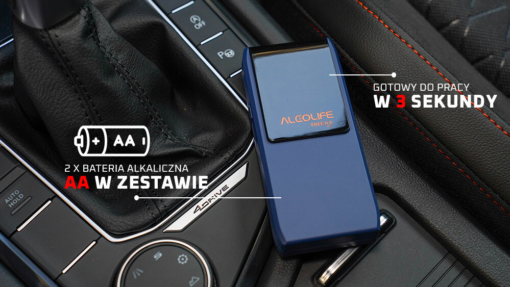 Alkomat ALCOLIFE Free Zasilanie bateryjne