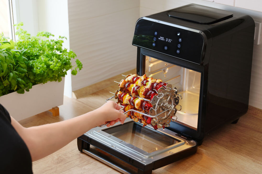 Air Fryer Frytownica beztłuszczowa SENCOR SFR 5510BK Pełna kontrola nad gotowaniem regulacja temperatury zakres kontrola ustawienia czasu pieczenia potrawy preferencje przepisy