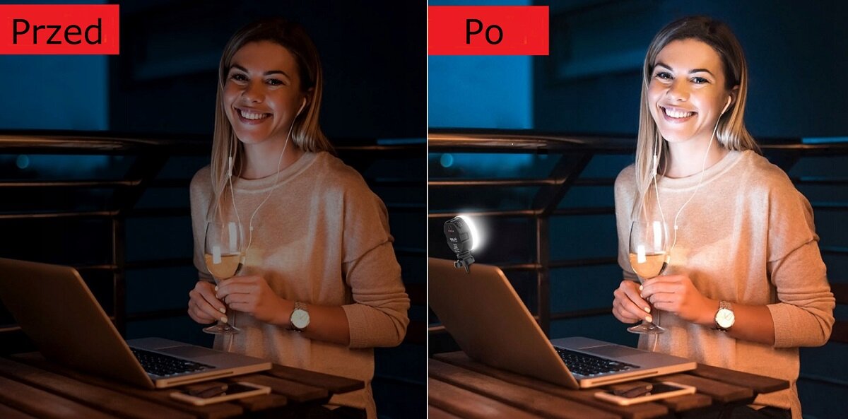 Lampa LED ULANZI CL01 profesjonalne urządzenie oświetlenie filmowanie sesja temperatura barwowa regulator mocy regulacja wysoka jakość trwałość estetyczność czas pracy diody pokrętło akumulator klips gwint