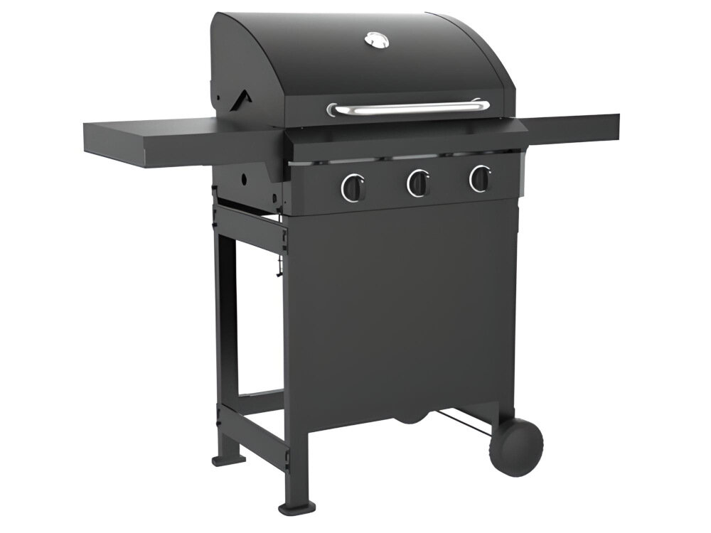 Grill gazowy LANDMANN Rexon New 3.0 01573 Czarny nowoczesny stylowy grill żeliwny ruszt utrzymuje odpowiednią temperaturę i natłuszczenie dań prosta solidna konstrukcja szereg przemyślanych rozwiązań