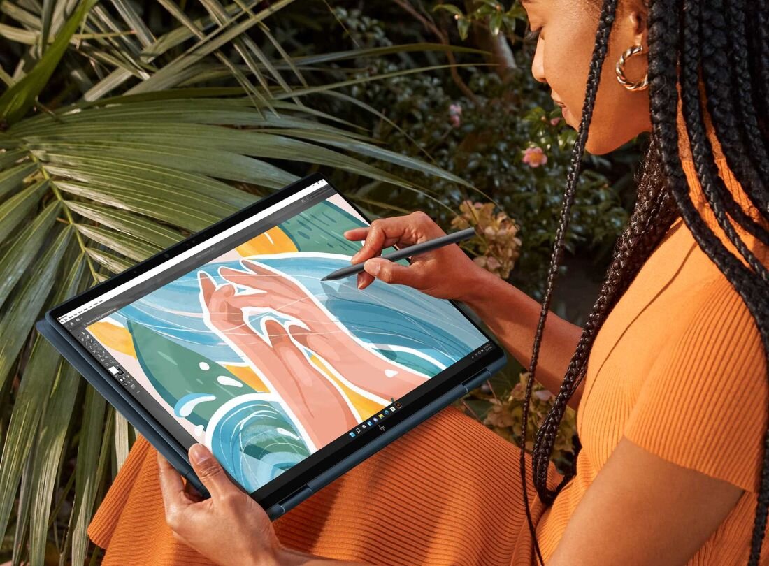 Laptop HP Spectre x360 16 - Odwzorowanie kolorów Delta E