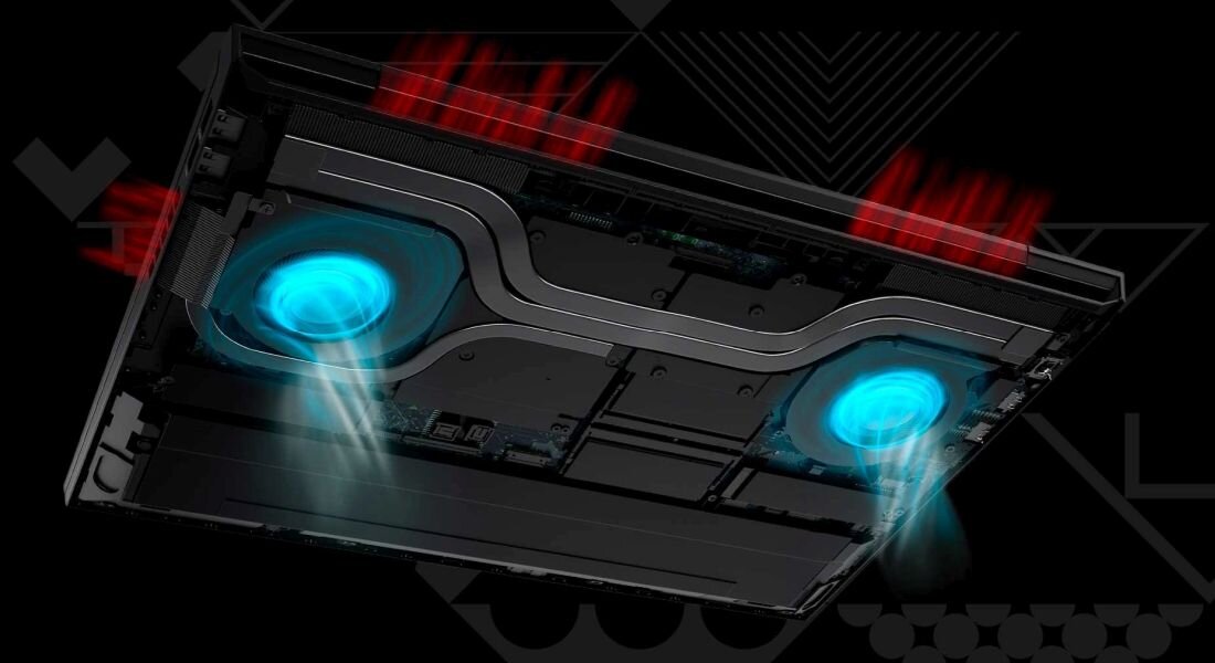 Laptop HP Victus 16 - system chłodzenia