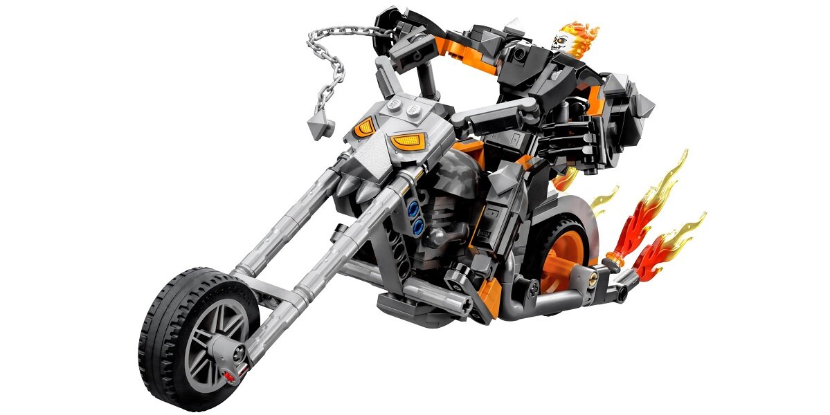 LEGO Marvel Upiorny Jeździec - mech i motor 76245 dziecko kreatywność zabawa nauka rozwój klocki figurki minifigurki jakość tradycja konstrukcja nauka wyobraźnia role jakość bezpieczeństwo wyobraźnia budowanie pasja hobby funkcje instrukcje