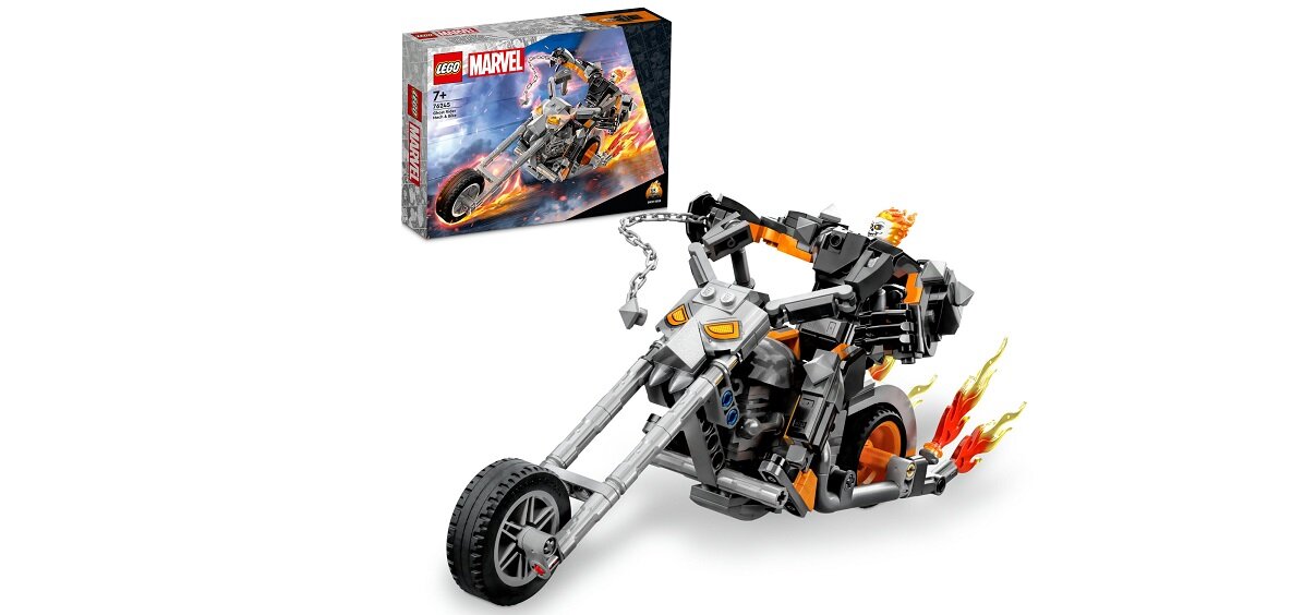 LEGO Marvel Upiorny Jeździec - mech i motor 76245 dziecko kreatywność zabawa nauka rozwój klocki figurki minifigurki jakość tradycja konstrukcja nauka wyobraźnia role jakość bezpieczeństwo wyobraźnia budowanie pasja hobby funkcje instrukcje
