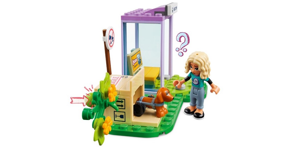 LEGO Friends Furgonetka ratunkowa dla psów 41741 dziecko kreatywność zabawa nauka rozwój klocki figurki minifigurki jakość tradycja konstrukcja nauka wyobraźnia role jakość bezpieczeństwo wyobraźnia budowanie pasja hobby funkcje instrukcje pies stół szczota mydło śmietnik kupa woda jedzenie