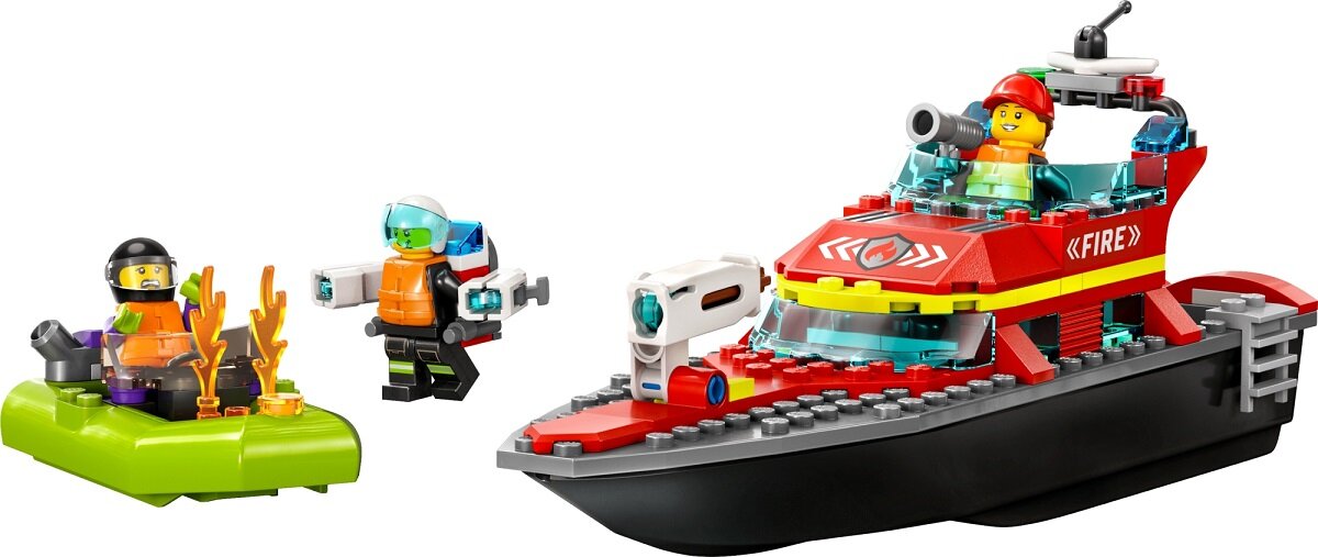 LEGO City Łódź strażacka 60373 dziecko kreatywność zabawa nauka rozwój klocki figurki minifigurki jakość tradycja konstrukcja nauka wyobraźnia role jakość bezpieczeństwo wyobraźnia budowanie pasja hobby funkcje instrukcja aplikacja LEGO Builder