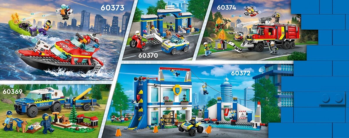 LEGO City Łódź strażacka 60373 dziecko kreatywność zabawa nauka rozwój klocki figurki minifigurki jakość tradycja konstrukcja nauka wyobraźnia role jakość bezpieczeństwo wyobraźnia budowanie pasja hobby funkcje instrukcja aplikacja LEGO Builder