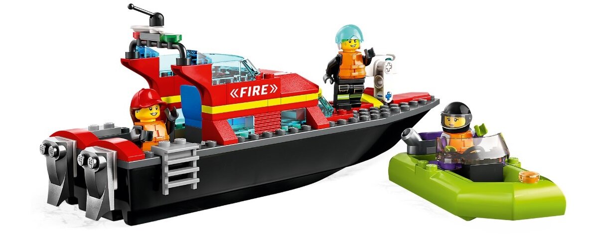 LEGO City Łódź strażacka 60373 dziecko kreatywność zabawa nauka rozwój klocki figurki minifigurki jakość tradycja konstrukcja nauka wyobraźnia role jakość bezpieczeństwo wyobraźnia budowanie pasja hobby funkcje instrukcja aplikacja LEGO Builder