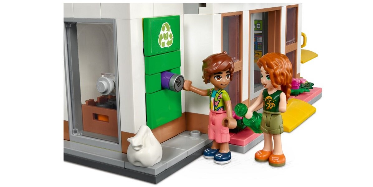 LEGO Friends Sklep spożywczy z żywnością ekologiczną 41729 dziecko kreatywność zabawa nauka rozwój klocki figurki minifigurki jakość tradycja konstrukcja nauka wyobraźnia role jakość bezpieczeństwo wyobraźnia budowanie pasja hobby funkcje instrukcje