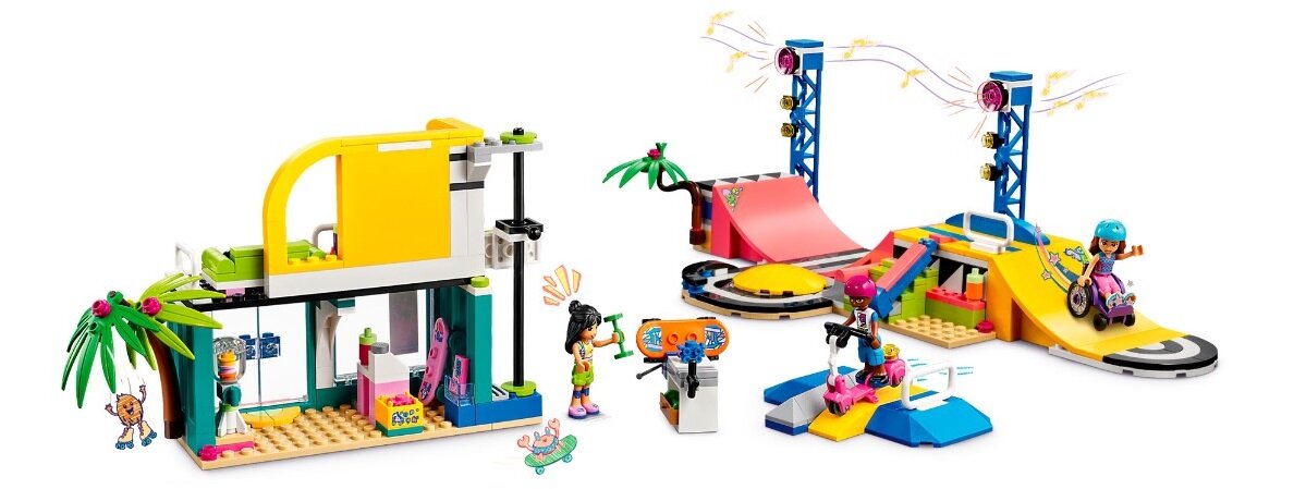 LEGO Friends Skatepark 41751 dziecko kreatywność zabawa nauka rozwój klocki figurki minifigurki jakość tradycja konstrukcja nauka wyobraźnia role jakość bezpieczeństwo wyobraźnia budowanie pasja hobby funkcje instrukcje
