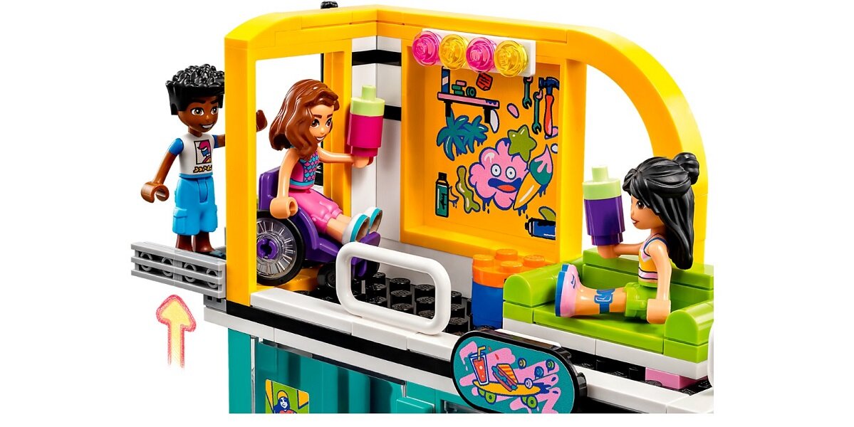 LEGO Friends Skatepark 41751 dziecko kreatywność zabawa nauka rozwój klocki figurki minifigurki jakość tradycja konstrukcja nauka wyobraźnia role jakość bezpieczeństwo wyobraźnia budowanie pasja hobby funkcje instrukcje
