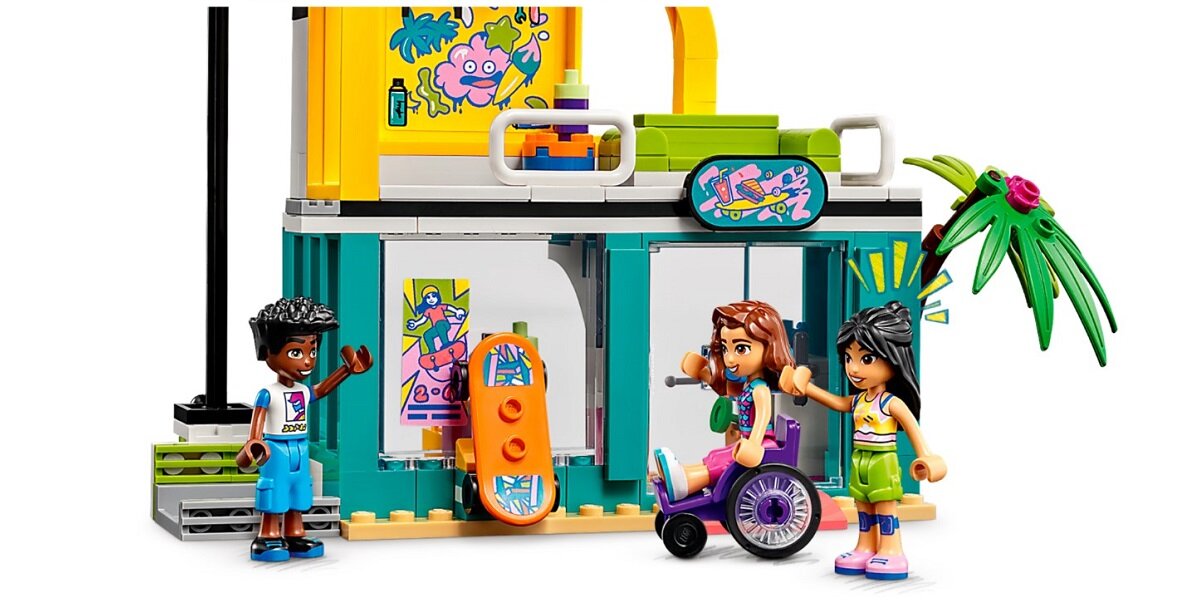 LEGO Friends Skatepark 41751 dziecko kreatywność zabawa nauka rozwój klocki figurki minifigurki jakość tradycja konstrukcja nauka wyobraźnia role jakość bezpieczeństwo wyobraźnia budowanie pasja hobby funkcje instrukcje