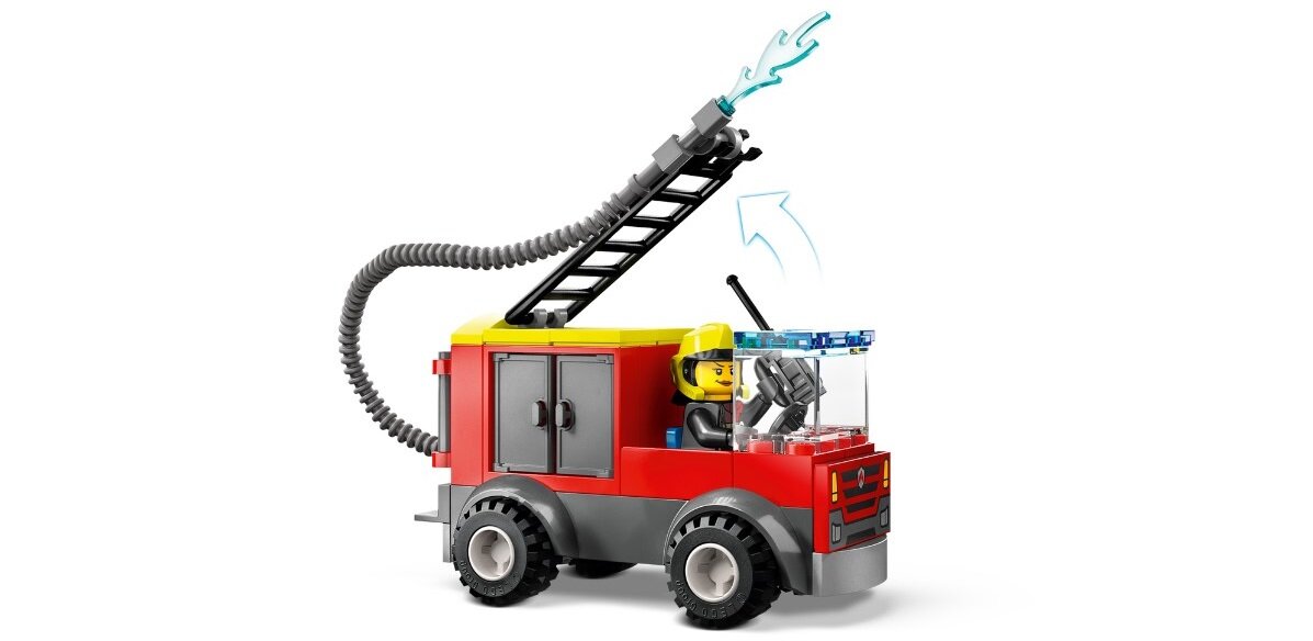 LEGO City Remiza strażacka i wóz strażacki 60375 dziecko kreatywność zabawa nauka rozwój klocki figurki minifigurki jakość tradycja konstrukcja nauka wyobraźnia role jakość bezpieczeństwo wyobraźnia budowanie pasja hobby funkcje instrukcje remiza strażak pożar akcja