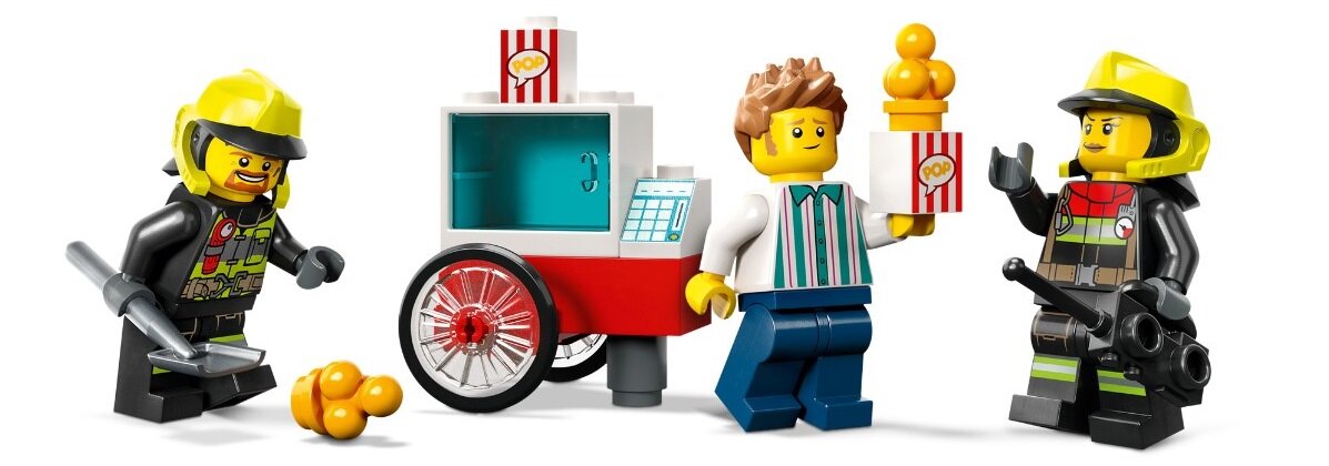 LEGO City Remiza strażacka i wóz strażacki 60375 dziecko kreatywność zabawa nauka rozwój klocki figurki minifigurki jakość tradycja konstrukcja nauka wyobraźnia role jakość bezpieczeństwo wyobraźnia budowanie pasja hobby funkcje instrukcje remiza strażak pożar akcja
