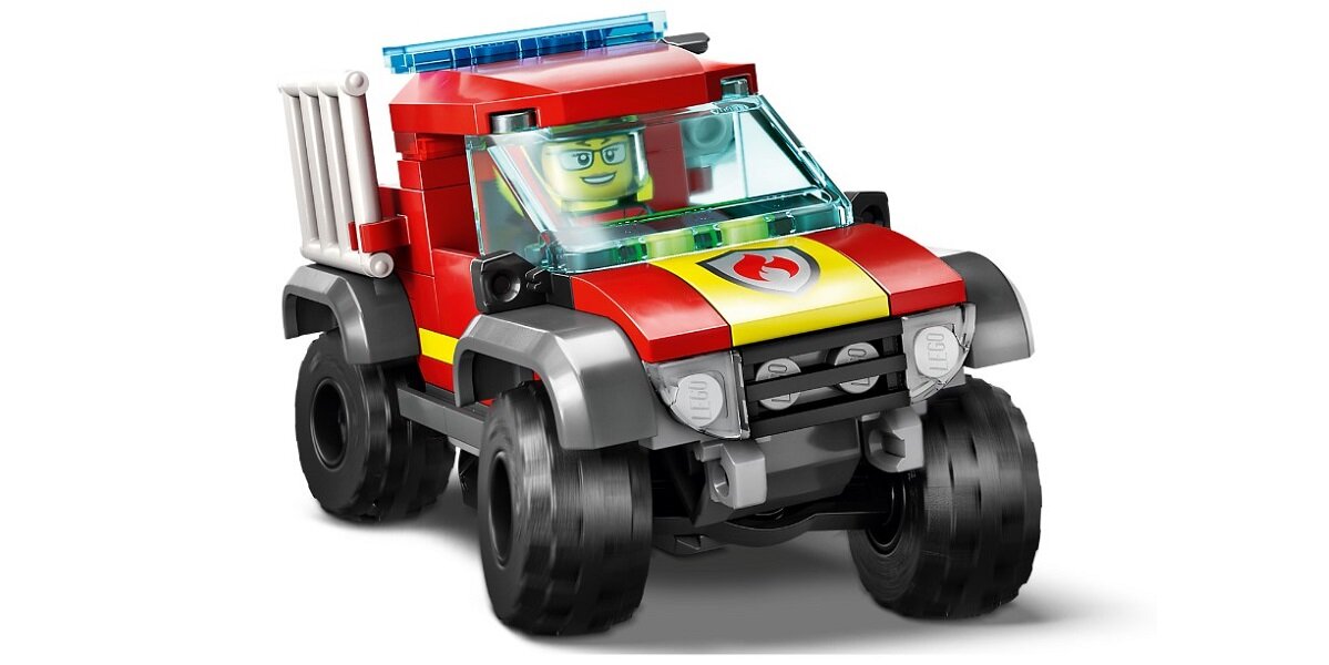 LEGO City Wóz strażacki 4x4 – misja ratunkowa 60393 dziecko kreatywność zabawa nauka rozwój klocki figurki minifigurki jakość tradycja konstrukcja nauka wyobraźnia role jakość bezpieczeństwo wyobraźnia budowanie pasja hobby funkcje instrukcja aplikacja LEGO Builder