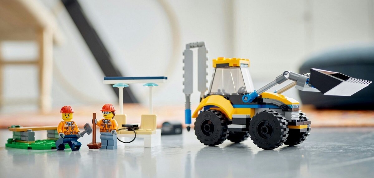 LEGO City Koparka 60385 dziecko kreatywność zabawa nauka rozwój klocki figurki minifigurki jakość tradycja konstrukcja nauka wyobraźnia role jakość bezpieczeństwo wyobraźnia budowanie pasja hobby funkcje instrukcja aplikacja LEGO Builder