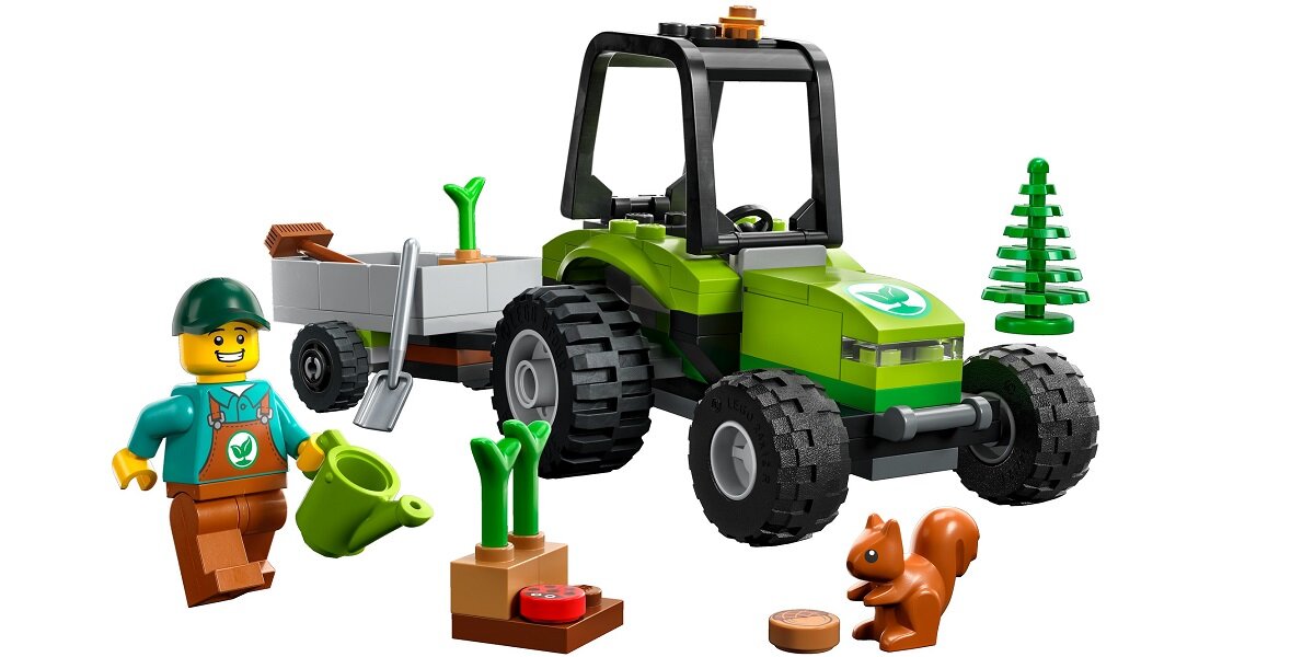 LEGO City Traktor w parku 60390 dziecko kreatywność zabawa nauka rozwój klocki figurki minifigurki jakość tradycja konstrukcja nauka wyobraźnia role jakość bezpieczeństwo wyobraźnia budowanie pasja hobby funkcje instrukcje
