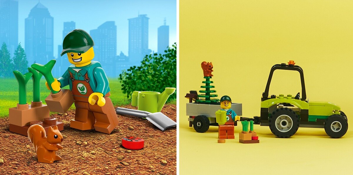 LEGO City Traktor w parku 60390 dziecko kreatywność zabawa nauka rozwój klocki figurki minifigurki jakość tradycja konstrukcja nauka wyobraźnia role jakość bezpieczeństwo wyobraźnia budowanie pasja hobby funkcje instrukcje