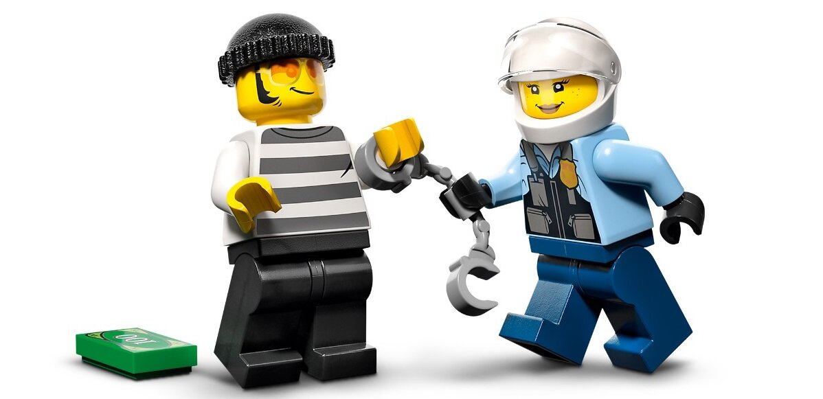 LEGO City Motocykl policyjny – pościg za samochodem 60392 dziecko kreatywność zabawa nauka rozwój klocki figurki minifigurki jakość tradycja konstrukcja nauka wyobraźnia role jakość bezpieczeństwo wyobraźnia budowanie pasja hobby funkcje instrukcja aplikacja LEGO Builder