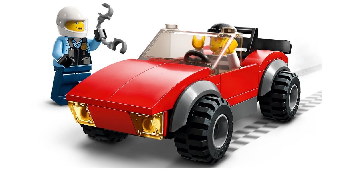 LEGO City Motocykl policyjny – pościg za samochodem 60392 dziecko kreatywność zabawa nauka rozwój klocki figurki minifigurki jakość tradycja konstrukcja nauka wyobraźnia role jakość bezpieczeństwo wyobraźnia budowanie pasja hobby funkcje instrukcja aplikacja LEGO Builder