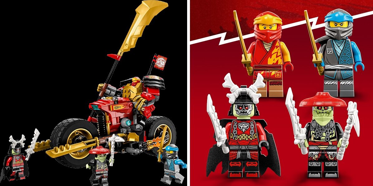LEGO Ninjago Jeździec-Mech Kaia EVO 71783 dziecko kreatywność zabawa nauka rozwój klocki figurki minifigurki jakość tradycja konstrukcja nauka wyobraźnia role jakość bezpieczeństwo wyobraźnia budowanie pasja hobby funkcje instrukcje