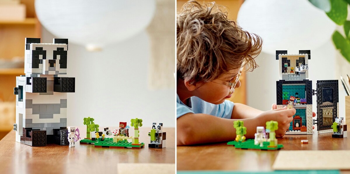 LEGO Minecraft Rezerwat pandy 21245 dziecko kreatywność zabawa nauka rozwój klocki figurki minifigurki jakość tradycja konstrukcja nauka wyobraźnia role jakość bezpieczeństwo wyobraźnia budowanie pasja hobby funkcje instrukcje