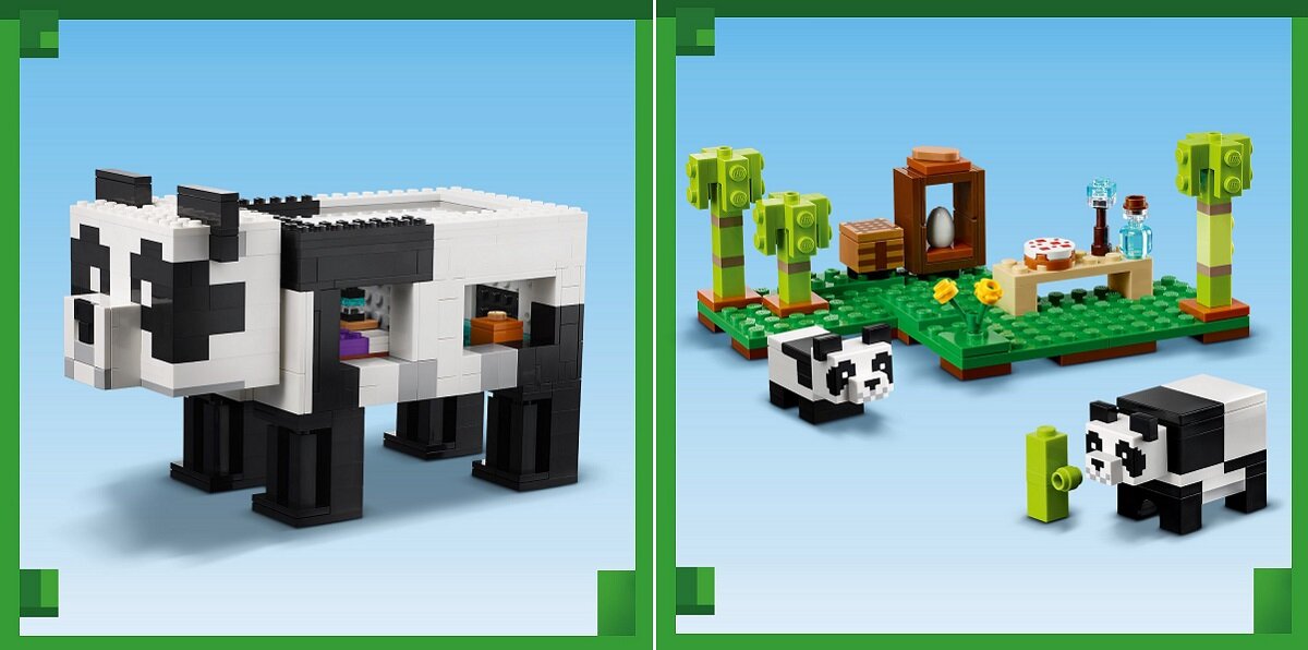 LEGO Minecraft Rezerwat pandy 21245 dziecko kreatywność zabawa nauka rozwój klocki figurki minifigurki jakość tradycja konstrukcja nauka wyobraźnia role jakość bezpieczeństwo wyobraźnia budowanie pasja hobby funkcje instrukcje