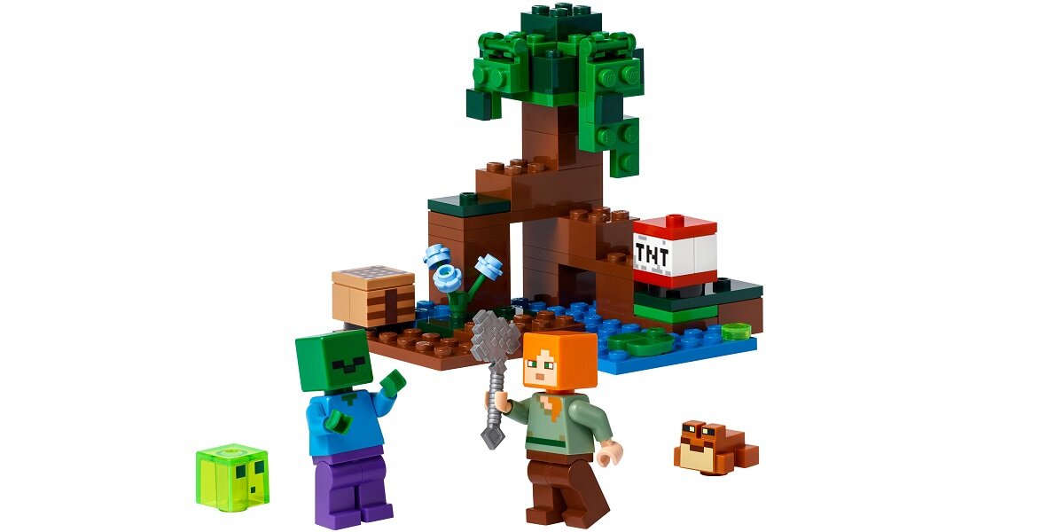 LEGO Minecraft Przygoda na mokradłach 21240 dziecko kreatywność zabawa nauka rozwój klocki figurki minifigurki jakość tradycja konstrukcja nauka wyobraźnia role jakość bezpieczeństwo wyobraźnia budowanie pasja hobby funkcje instrukcje