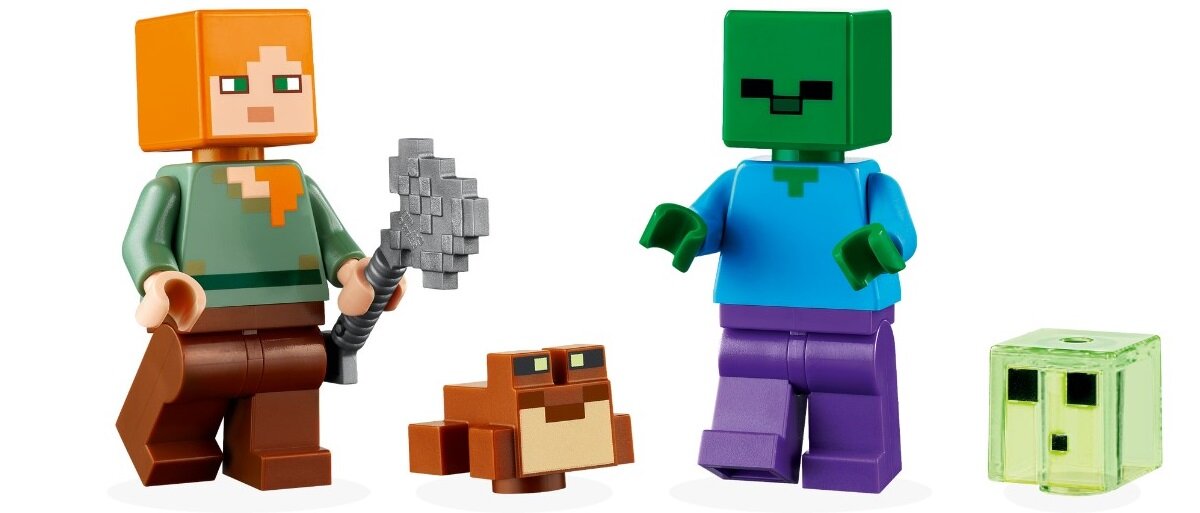 LEGO Minecraft Przygoda na mokradłach 21240 dziecko kreatywność zabawa nauka rozwój klocki figurki minifigurki jakość tradycja konstrukcja nauka wyobraźnia role jakość bezpieczeństwo wyobraźnia budowanie pasja hobby funkcje instrukcje
