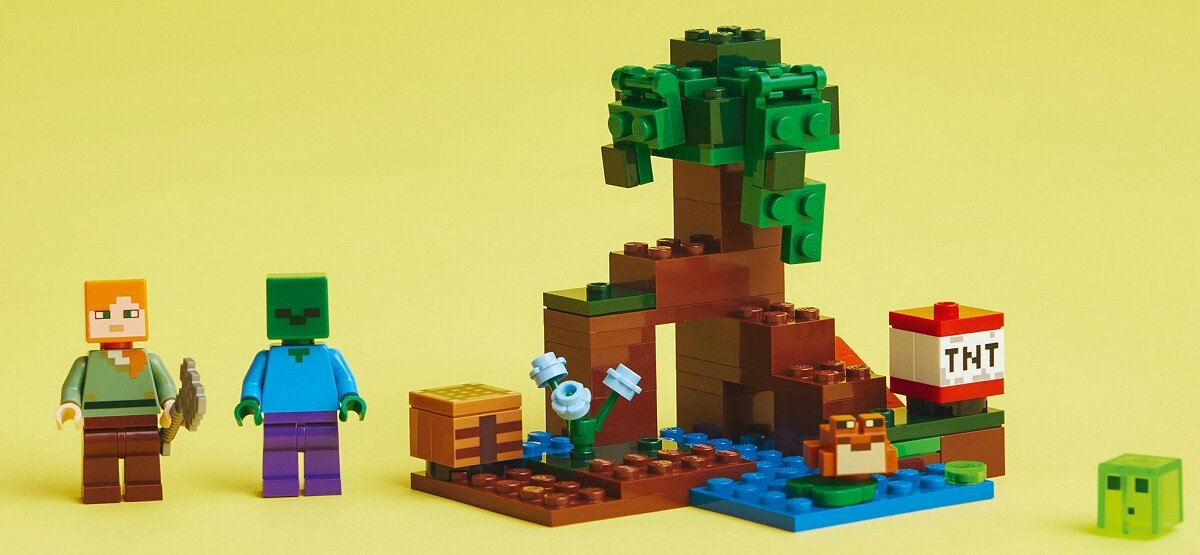 LEGO Minecraft Przygoda na mokradłach 21240 dziecko kreatywność zabawa nauka rozwój klocki figurki minifigurki jakość tradycja konstrukcja nauka wyobraźnia role jakość bezpieczeństwo wyobraźnia budowanie pasja hobby funkcje instrukcje