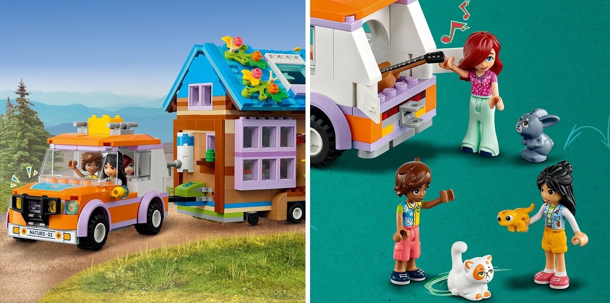 LEGO Friends Mobilny domek 41735 dziecko kreatywność zabawa nauka rozwój klocki figurki minifigurki jakość tradycja konstrukcja nauka wyobraźnia role jakość bezpieczeństwo wyobraźnia budowanie pasja hobby funkcje instrukcje