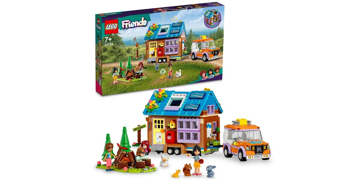 LEGO Friends Mobilny domek 41735 dziecko kreatywność zabawa nauka rozwój klocki figurki minifigurki jakość tradycja konstrukcja nauka wyobraźnia role jakość bezpieczeństwo wyobraźnia budowanie pasja hobby funkcje instrukcje
