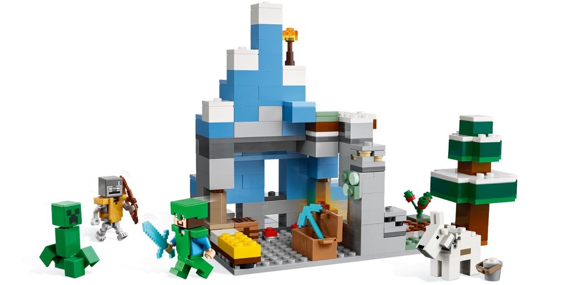 LEGO Minecraft Ośnieżone szczyty 21243 dziecko kreatywność zabawa nauka rozwój klocki figurki minifigurki jakość tradycja konstrukcja nauka wyobraźnia role jakość bezpieczeństwo wyobraźnia budowanie pasja hobby funkcje instrukcje