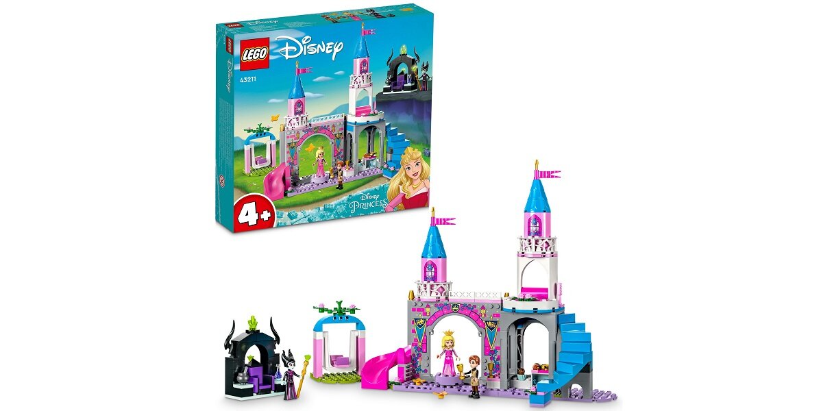 LEGO Disney Princess Zamek Aurory 43211 dziecko kreatywność zabawa nauka rozwój klocki figurki minifigurki jakość tradycja konstrukcja nauka wyobraźnia role jakość bezpieczeństwo wyobraźnia 